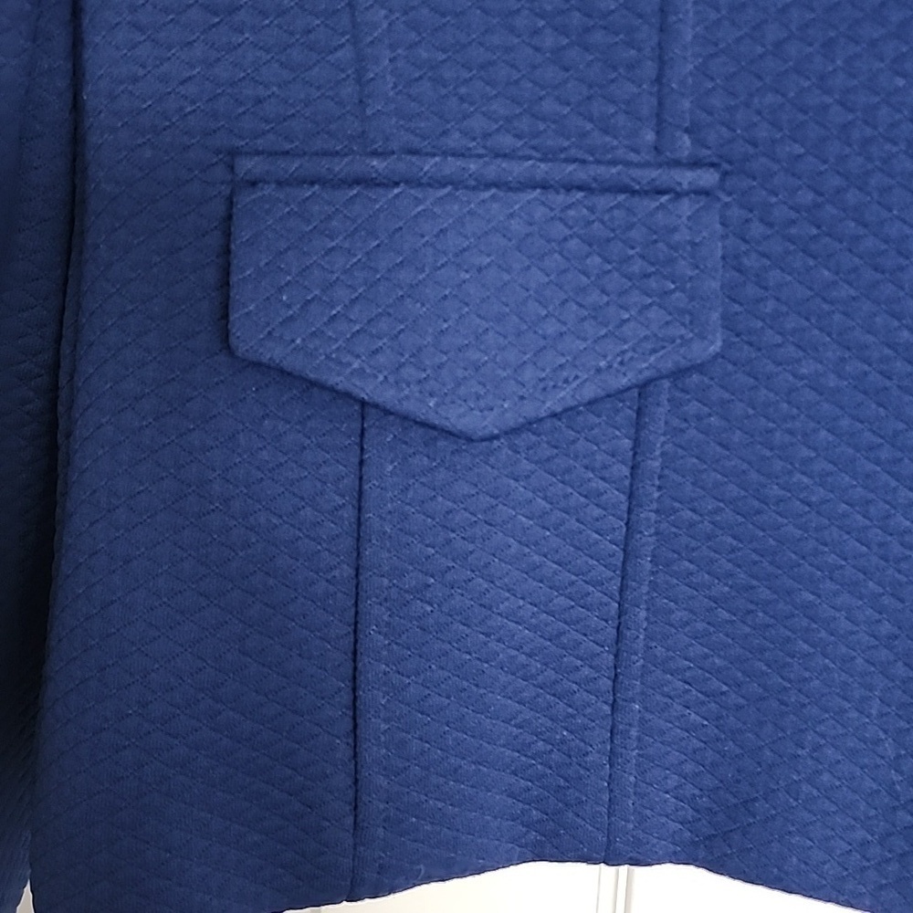 NWOT Talbots Suit Jacket Blazer Royal Blue Zip Front Size 6 - Picture 4 of 9